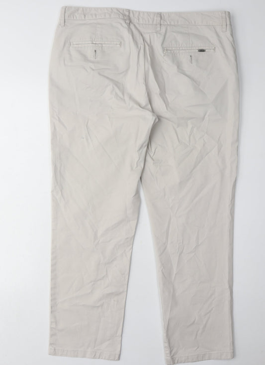 Racing Green Men's Beige Chino Trousers Size 36 S