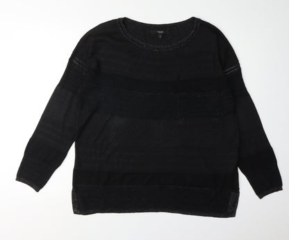 Womens UK Size 14 NEXT Black Pullover Jumper