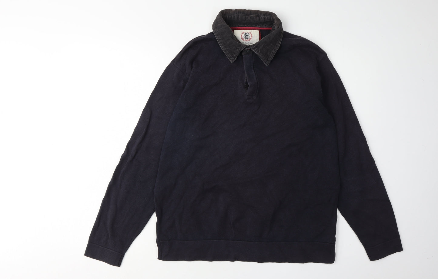 Marks and Spencer Men's Black Long Sleeve Polo M