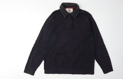 Marks and Spencer Men's Black Long Sleeve Polo M