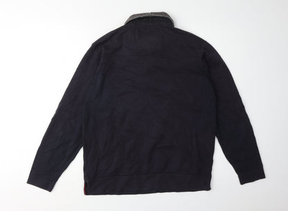 Marks and Spencer Men's Black Long Sleeve Polo M