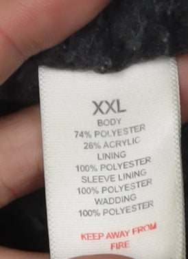 Dissident Men's 2XL Black Full Zip Hooded Jumper