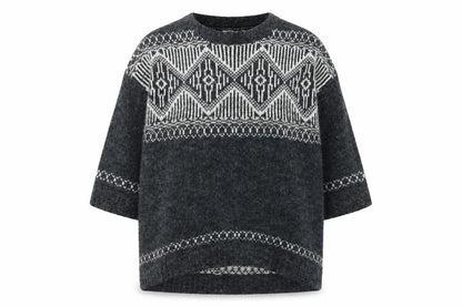 FatFace Women's Blue Pullover Jumper, M, Geometric