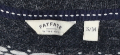 FatFace Women's Blue Pullover Jumper, M, Geometric