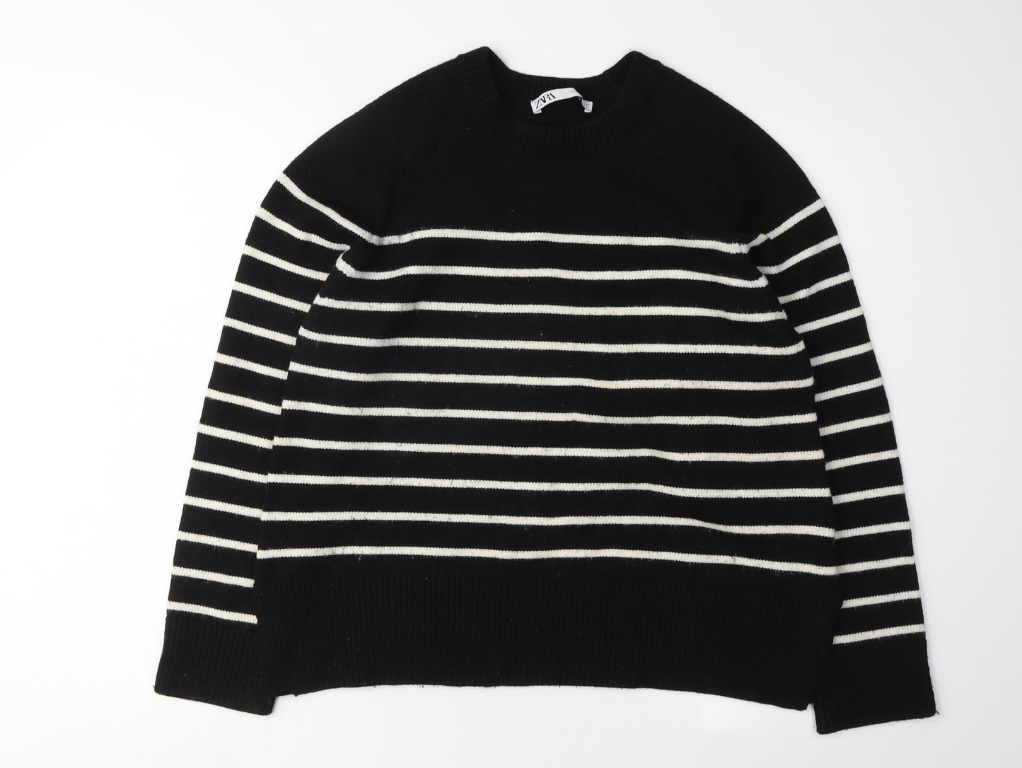 Womens UK Size M Zara Black Pullover Jumper