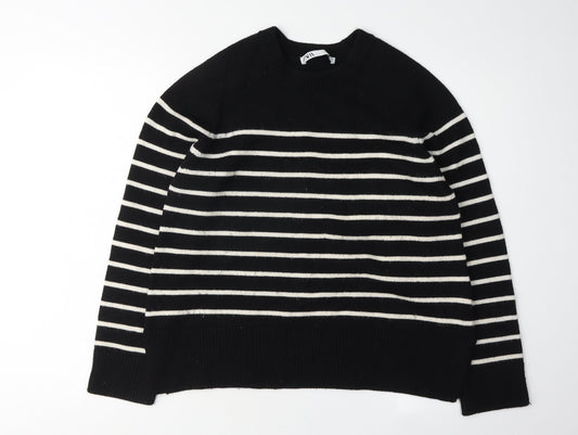 Womens UK Size M Zara Black Pullover Jumper