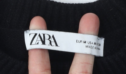 Womens UK Size M Zara Black Pullover Jumper