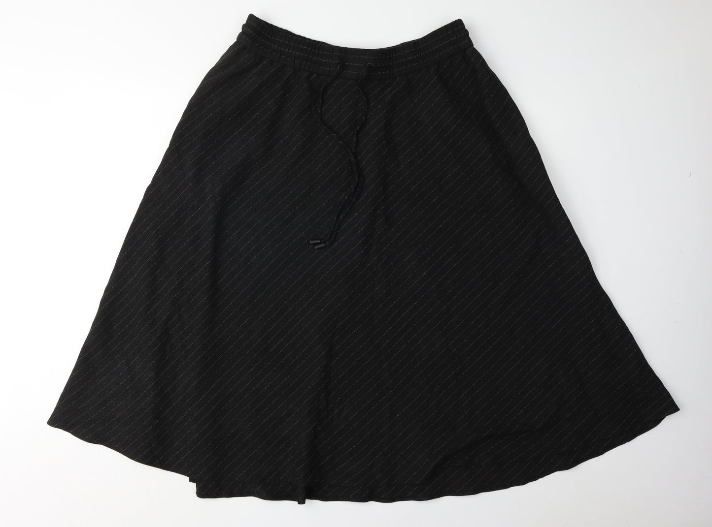 Marks and Spencer Women's Black A-Line Skirt, Size 14