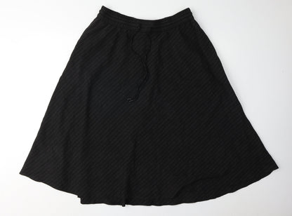 Marks and Spencer Women's Black A-Line Skirt, Size 14