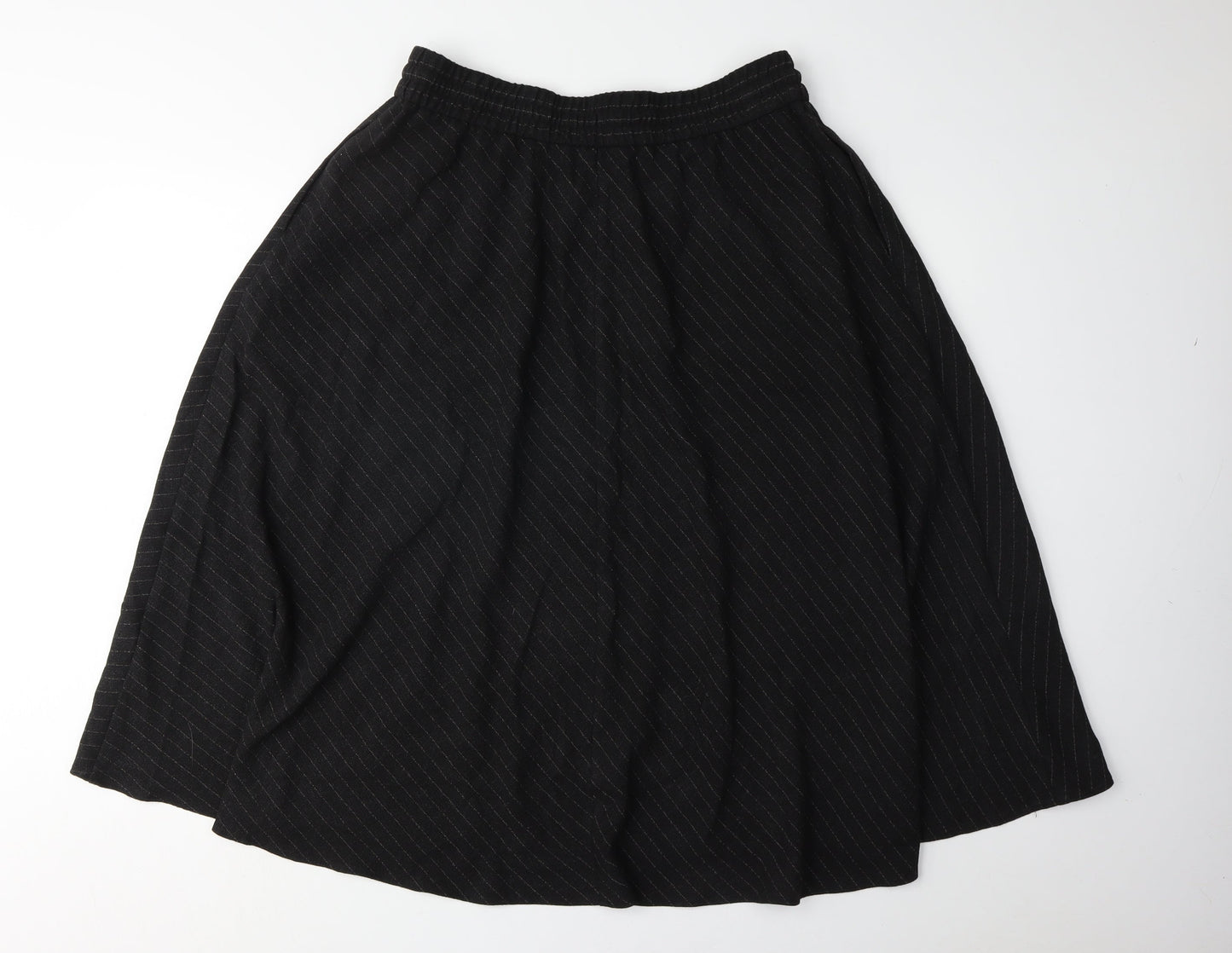 Marks and Spencer Women's Black A-Line Skirt, Size 14