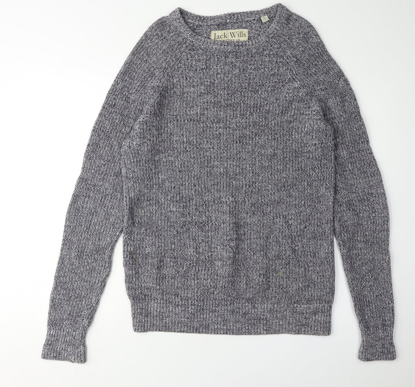 Jack Wills Men’s Grey XS Cotton Pullover Jumper