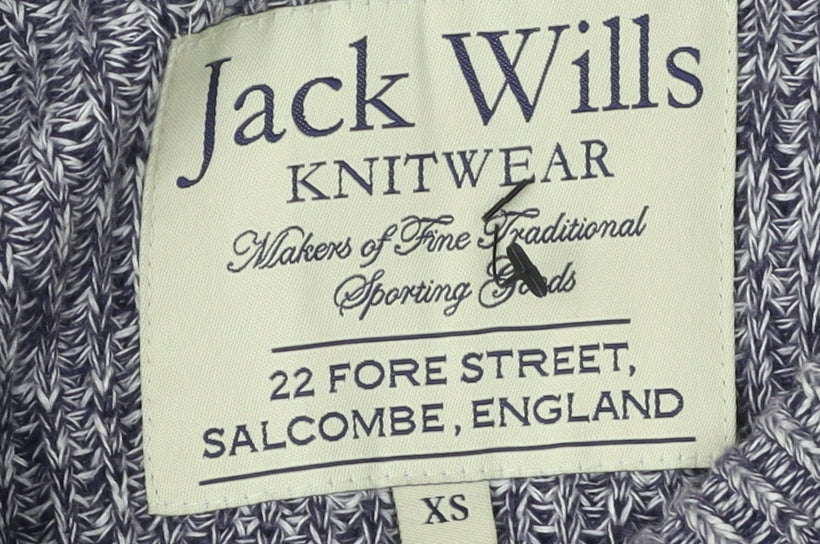 Jack Wills Men’s Grey XS Cotton Pullover Jumper