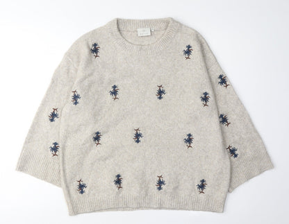 Kaffe Women's Beige Pullover Jumper M Acrylic Blend