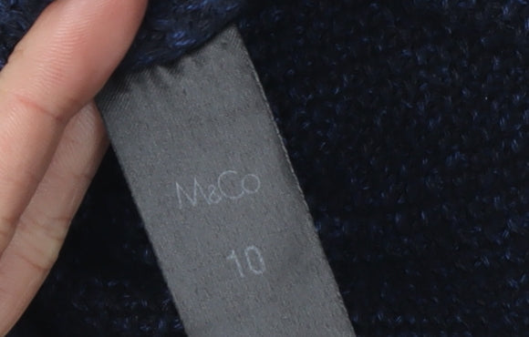 Womens UK Size 10 M&Co Blue Pullover Jumper