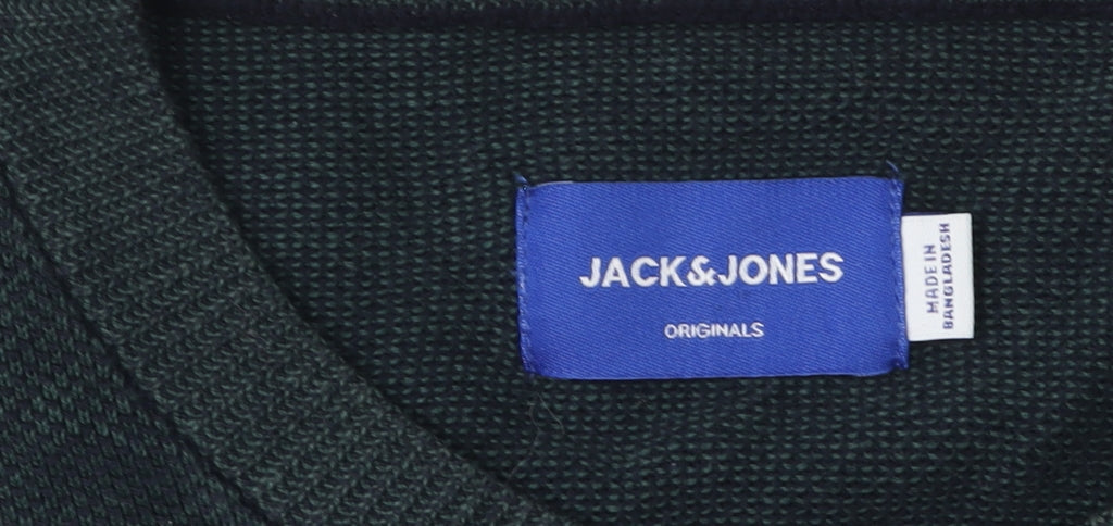 Jack & Jones Men's Multicoloured L Cotton Pullover Jumper