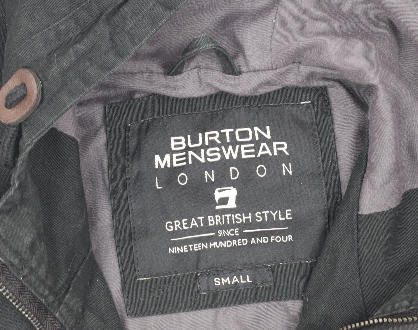 Mens UK Size S Burton Menswear Black Basic Jacket