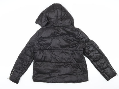 Mohito Women’s Black Puffer Jacket Size 10 Hooded