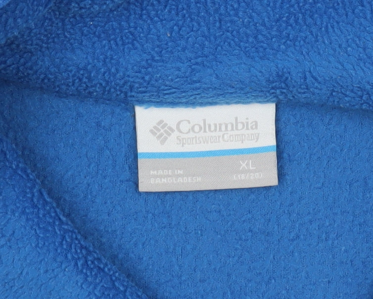 Columbia Boys Blue Fleece Henley Sweatshirt XL Casual