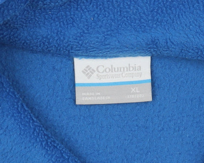 Columbia Boys Blue Fleece Henley Sweatshirt XL Casual