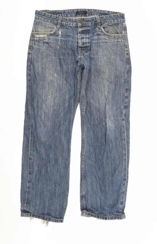 Firetrap Men's Blue Straight Jeans, Size S, 36W 30L