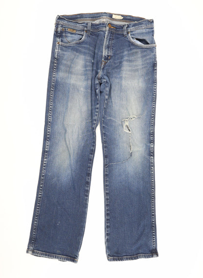 Wrangler Men's Blue Straight Jeans Size 34