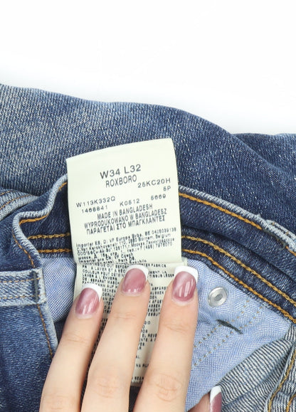 Wrangler Men's Blue Straight Jeans Size 34