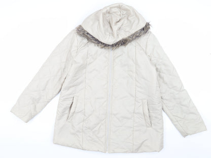Anne De Lancay Women's Ivory Puffer Jacket M