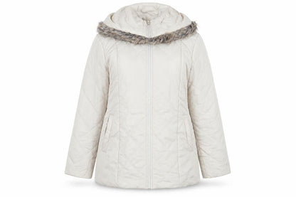 Anne De Lancay Women's Ivory Puffer Jacket M
