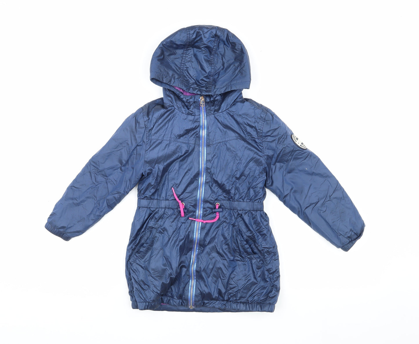 Next Girls Blue Parka Coat, 5 Years, Hooded and Zipped