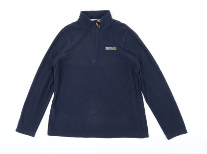 Regatta Women's Blue Henley 1/2 Zip Fleece Sweatshirt Size 14