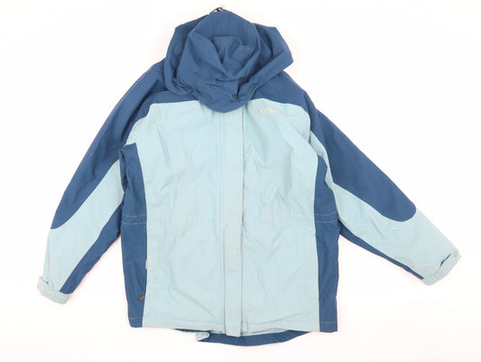 Gelert Women's Blue Hooded Rain Jacket Size 14