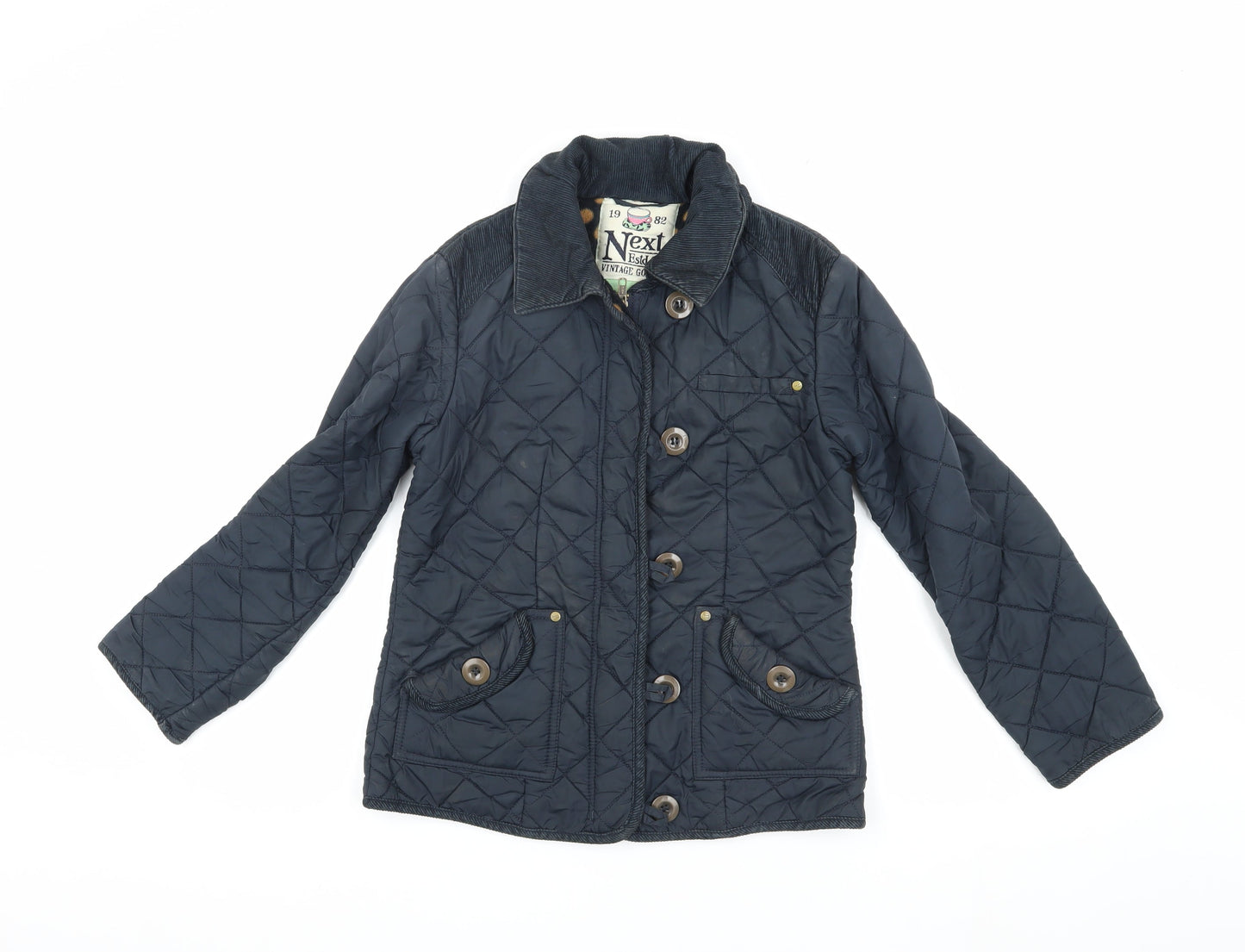 Next Girls Blue Quilted Jacket, 11 Years - Stylish Autumn Wear