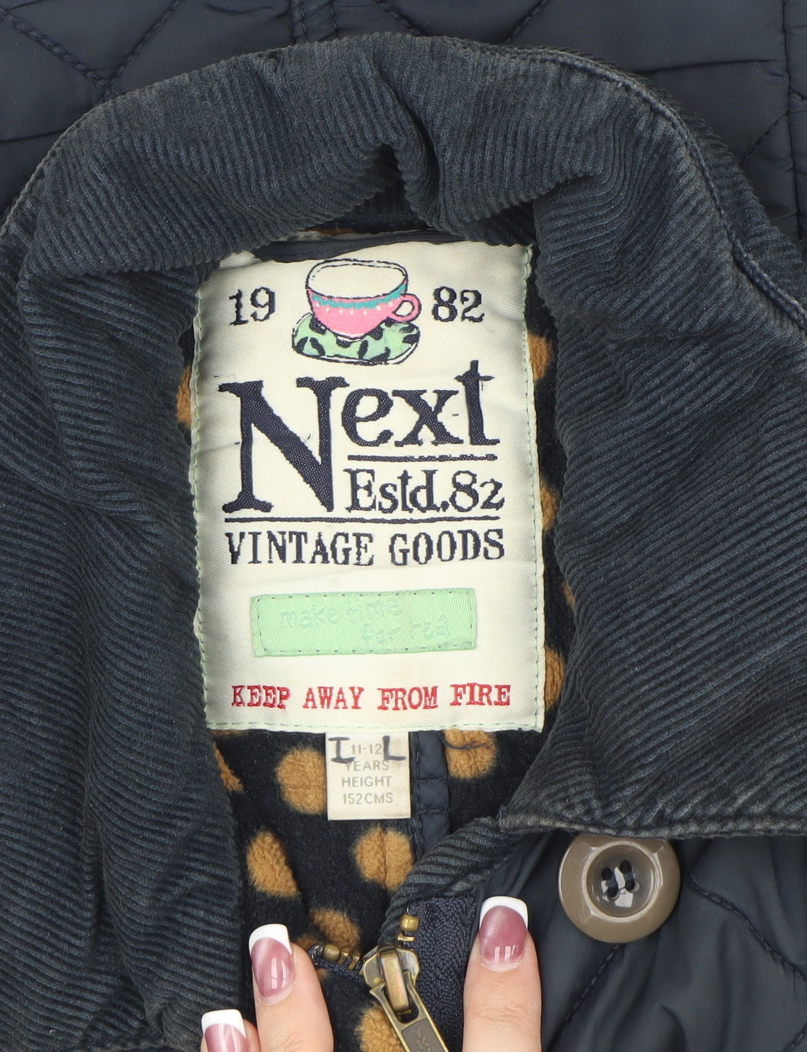 Next Girls Blue Quilted Jacket, 11 Years - Stylish Autumn Wear