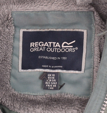 Womens UK Size 10 Regatta Green Parka Coat