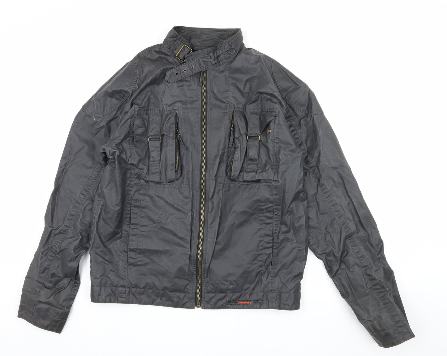 Mens UK Size M NEXT Black Motorcycle Jacket