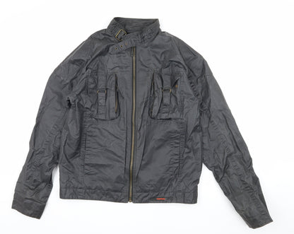 Mens UK Size M NEXT Black Motorcycle Jacket