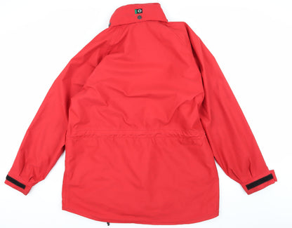 Mens UK Size L Outdoor Scene Red Rain Coat