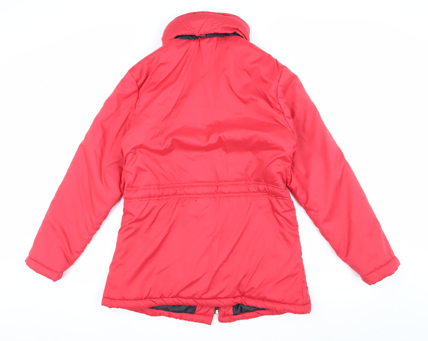 Womens UK Size S Anne De Lancay Red Puffer Jacket