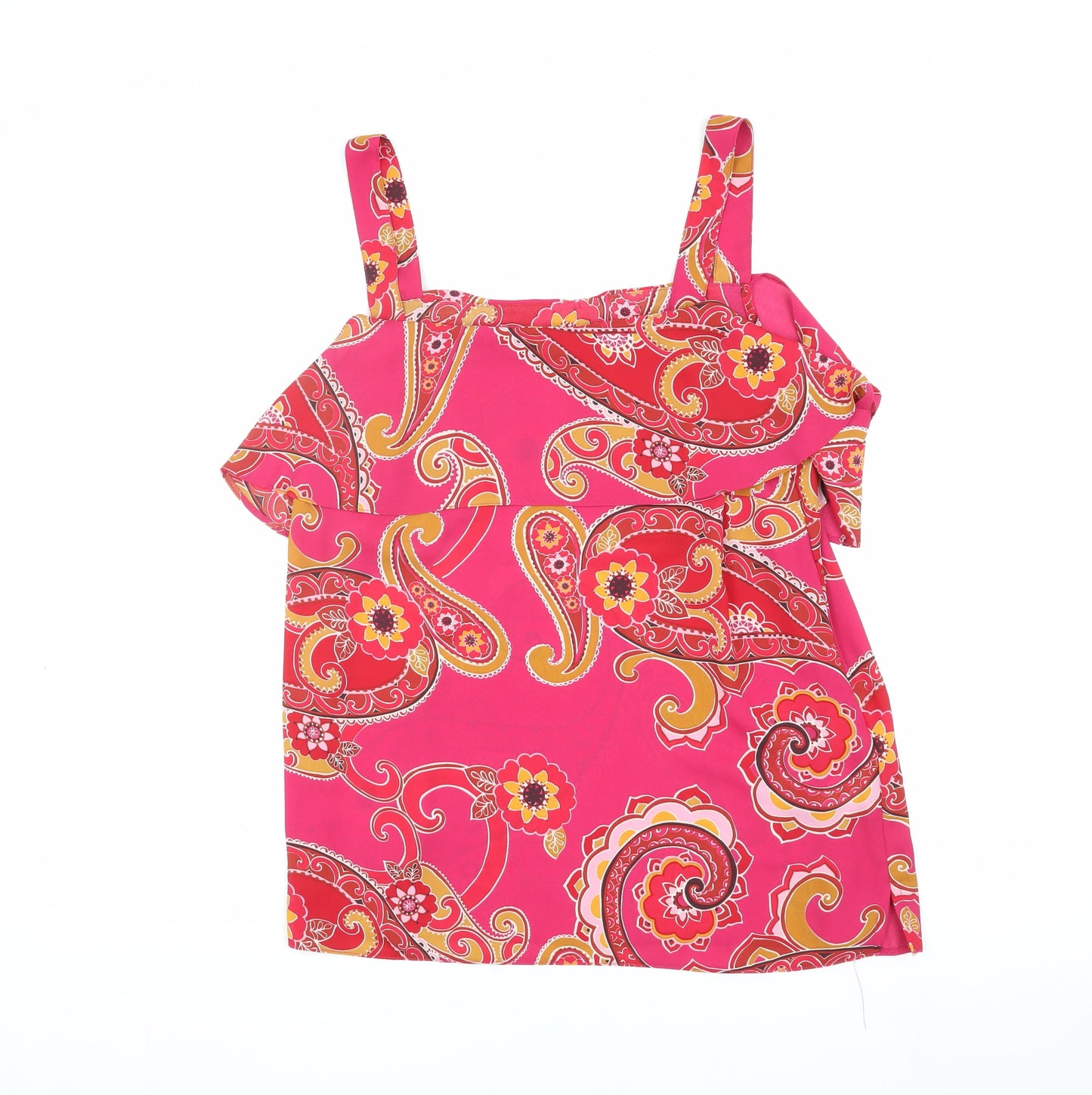 Womens UK Size 12 Dorothy Perkins Pink Basic Tank