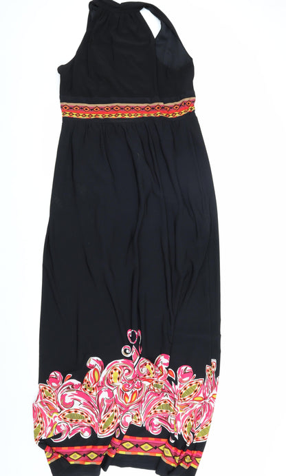 Ronni Nicole Women's Black A-Line Sleeveless Dress, Size 14
