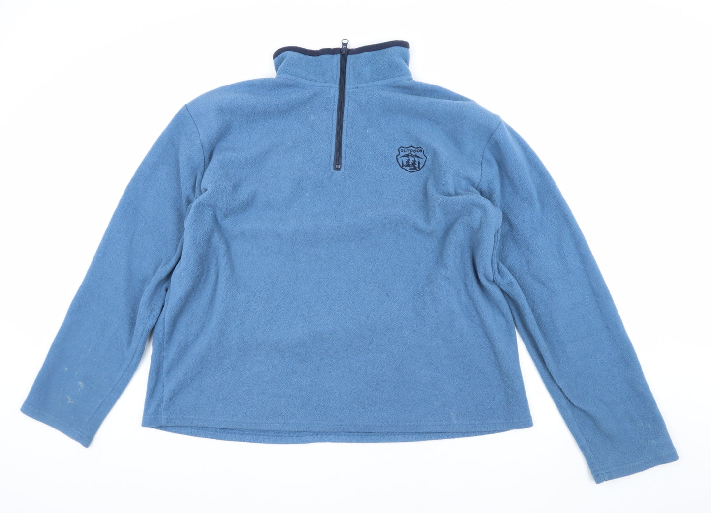Mens UK Size XL Atlas For Men Blue 1/4 Zip Sweatshirt
