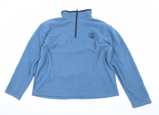 Mens UK Size XL Atlas For Men Blue 1/4 Zip Sweatshirt