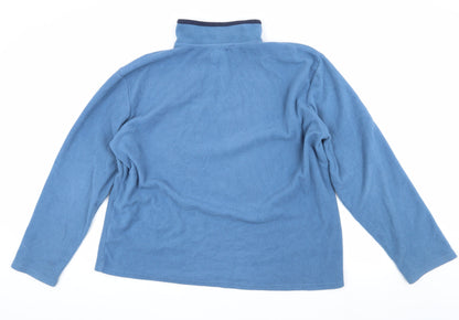 Mens UK Size XL Atlas For Men Blue 1/4 Zip Sweatshirt