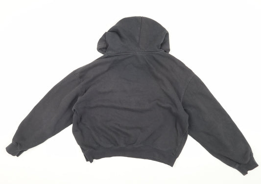 H&M Women's Black Graphic Hoodie, M, Pullover Style