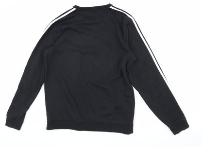 Adidas Men's Black Logo Sweatshirt - Size L