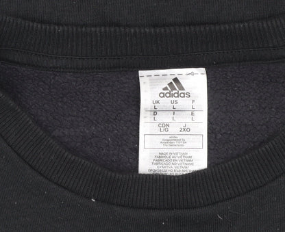 Adidas Men's Black Logo Sweatshirt - Size L