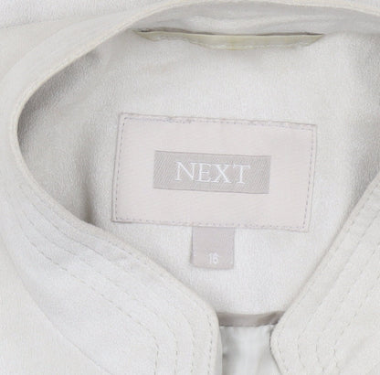 Womens UK Size 16 NEXT Beige Basic Jacket