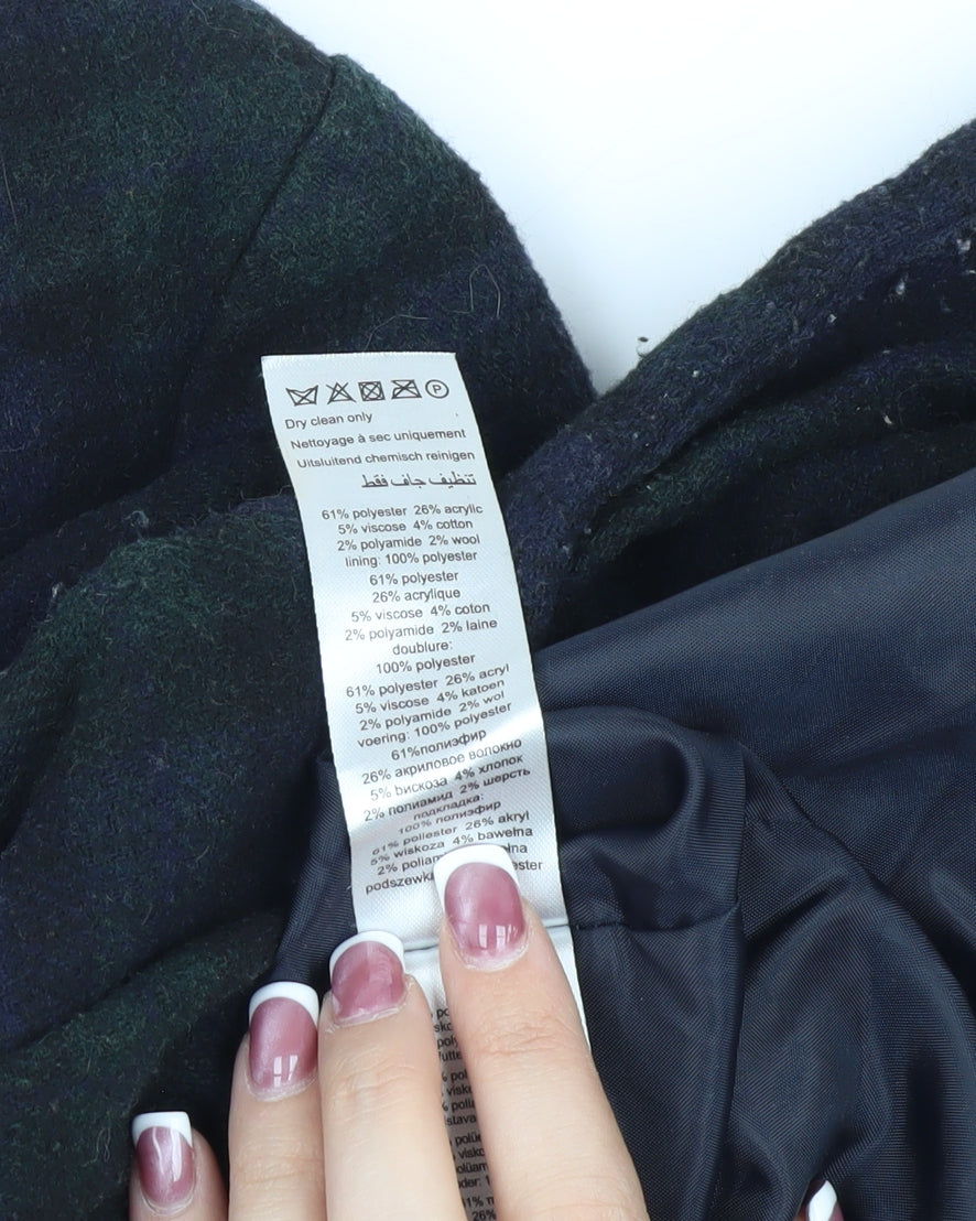 New Look Women's Multicoloured Plaid Blazer Size 10