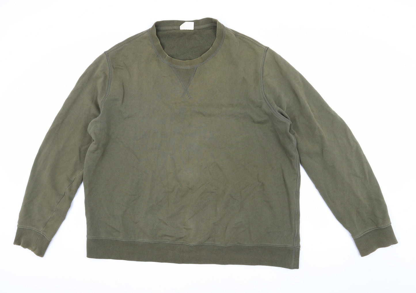 Mens UK Size XL Marks and Spencer Green Pullover Sweatshirt