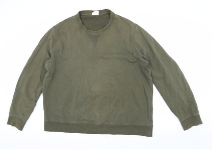 Mens UK Size XL Marks and Spencer Green Pullover Sweatshirt